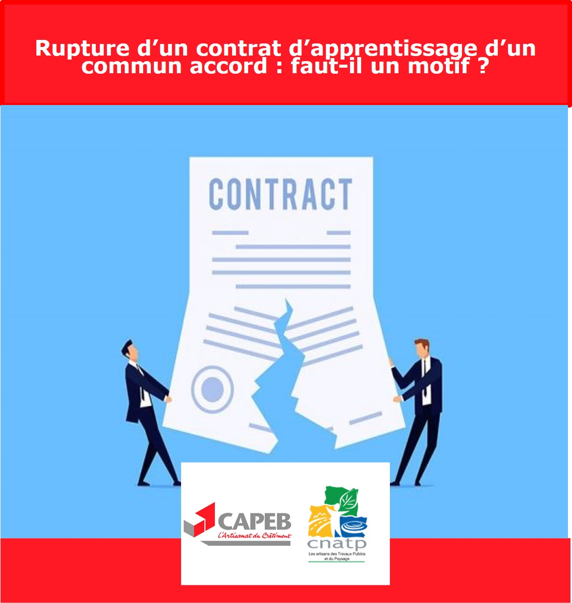 Rupture Dun Contrat Dapprentissage Dun Commun Accord Faut Il Un